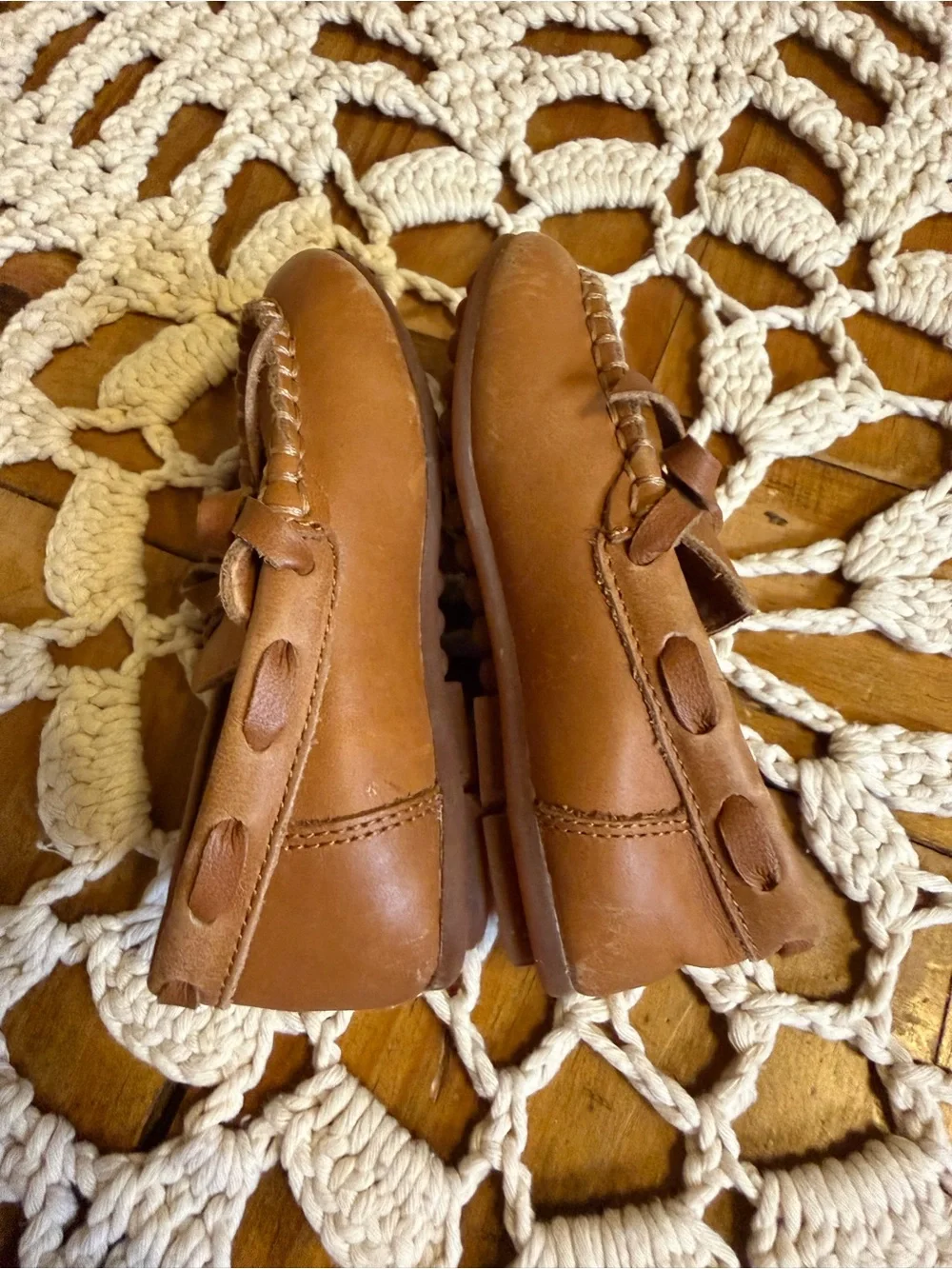 McCoy’s Boys Loafers Baby Little Kid 6 Caramel Brown Moccasin Dress Shoes